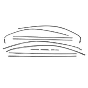 Volkswagen Jetta Window Trim - Omac - S.Steel 12 Pcs - Gloss Dark - 2011